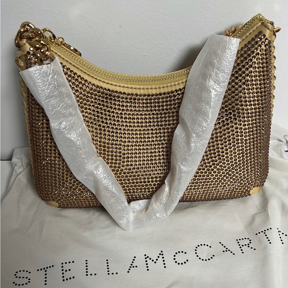 STELLA MCCARTNEY MINI ZIP SHOULDER BAG ECO ALL OVER C FAWN - Picture 7 of 10